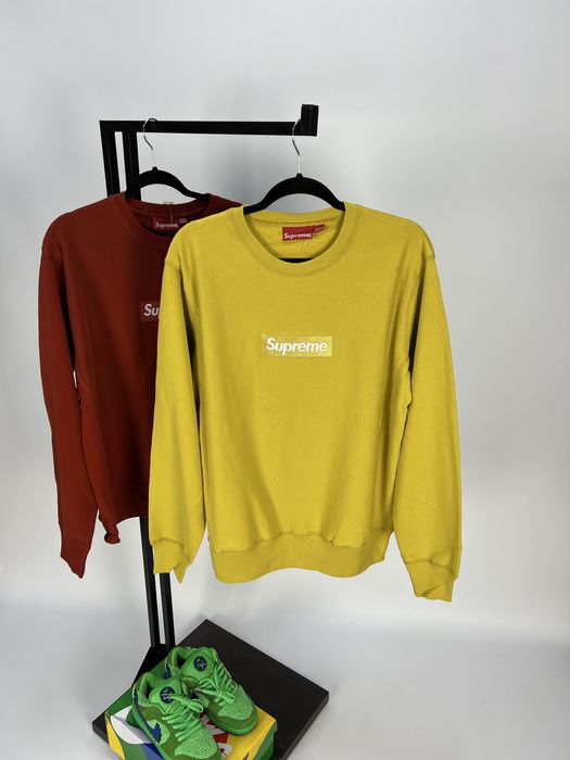 Світшот Supreme Box Logo Rust / Mustard