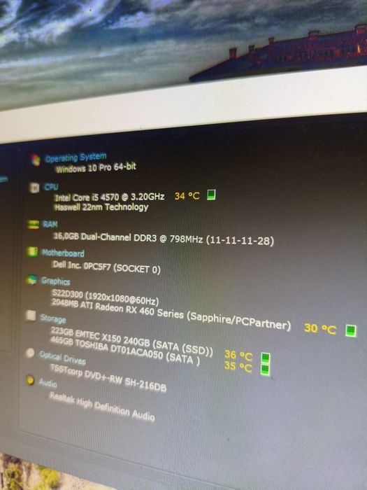 Torre Dell Gaming i5 16GB WiFi