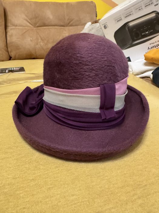 Англійський фетровий капелюх фіолетовий шляпа