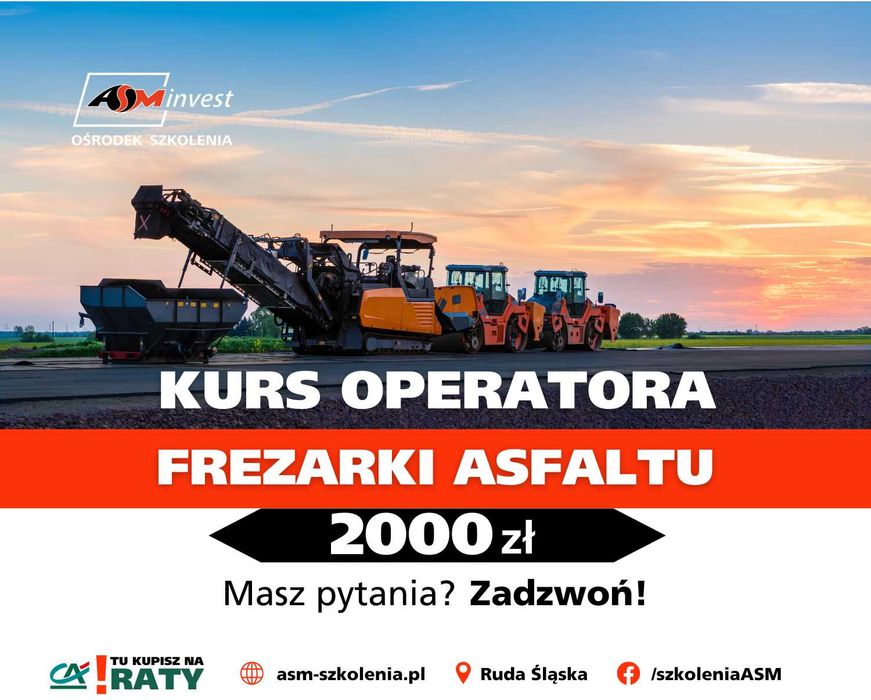 11.05.26 - Kurs Operator Frezarki Frezarka samojezdna do dróg