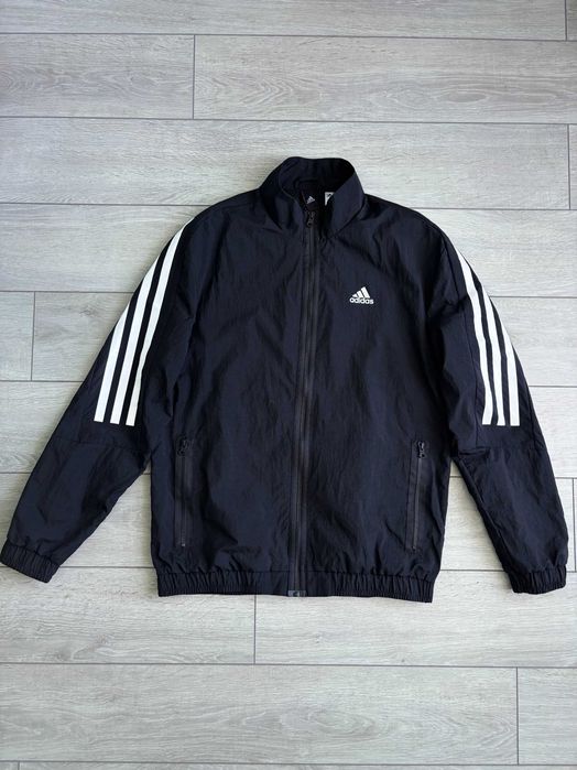 Чорна Чоловіча Олімпійка Adidas Originals Future Icons 3-Stripes Woven Track Top Size S С Розмір Спортивна Кофта Батнік Худі Джемпер Вітрівка Оригінал