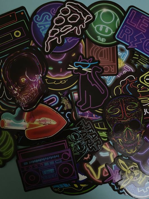 Стікерпак, неонові сіткери, neon stickers, sticker pack
