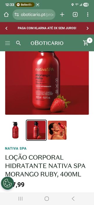 Loções hidratantes nativa Spa O Boticário