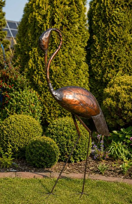 Czapla metalowa 150 cm dekoracje ogrodowe ozdoba