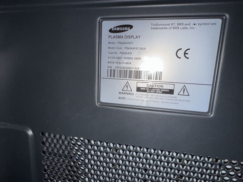 Телевізор Samsung Plasma 42” (PS42A410)