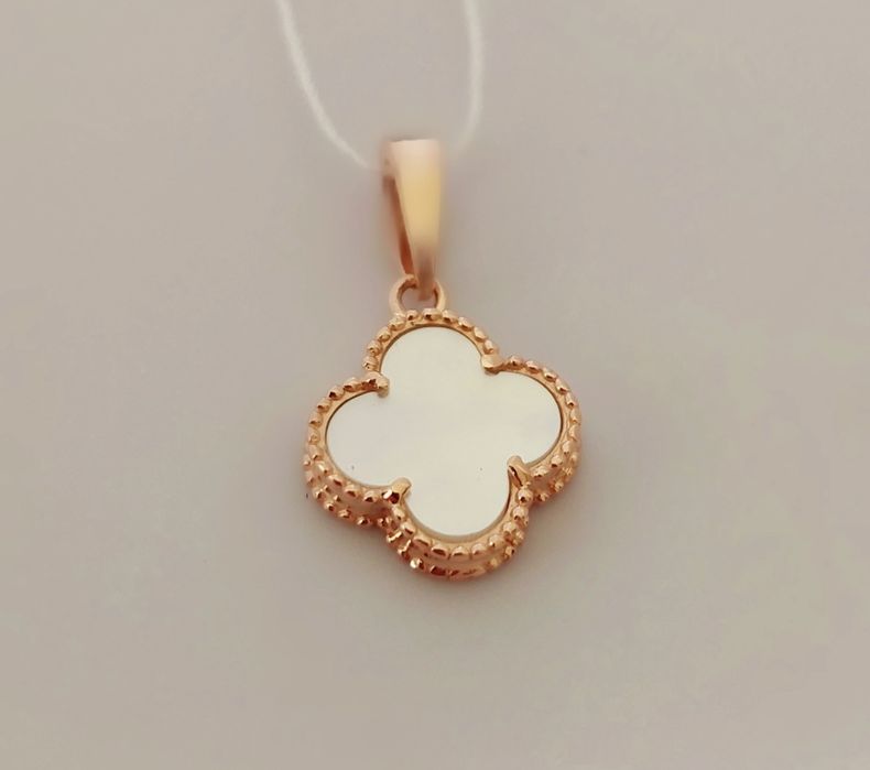 Золота підвіска "Конюшина Лайт" в стилі Ван Кліф  585 проба нова