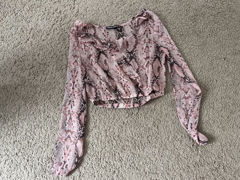 Tally weijl crop top bluzeczka panterka M
