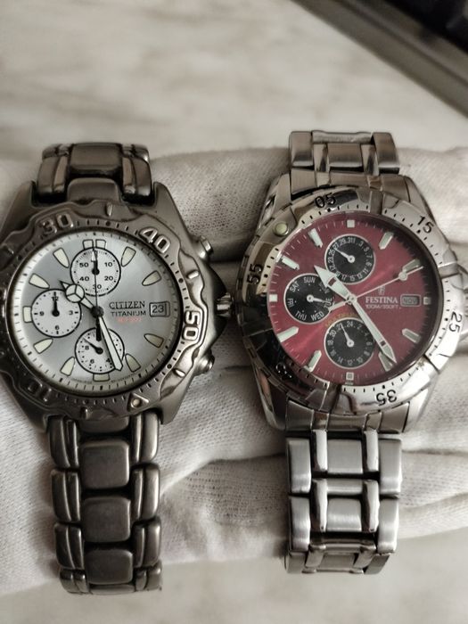 Часы Citizen titanium 200, Festina chronograph, годинник хронограф