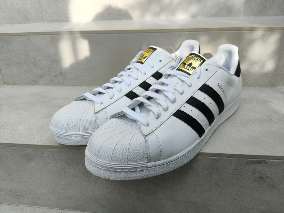 Buty Adidas Superstar skórzane sneakersy męskie r. 54 2/3 34,7cm