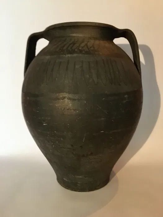 CÂNTARO - barro preto - Bisalhães ou Ribolhos - antigo - 37 x 27 cm/s