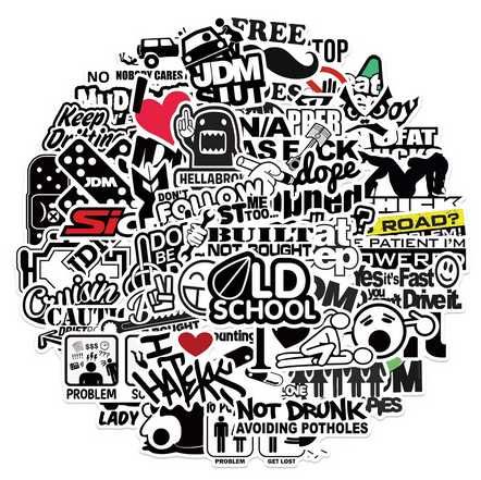 Pack 50 Autocolantes JDM Sticker Bomb Japan Anime