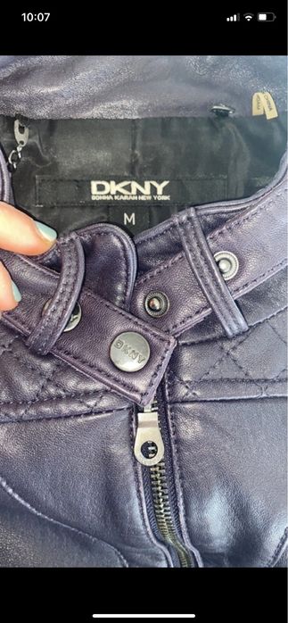Skórzana bomberka, krótka kurtka  DKNY