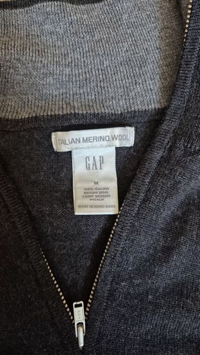 Светр на блискавці під горло GAP merino wool