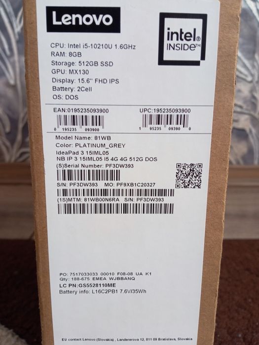 Продам Lenovo Ideapad 3