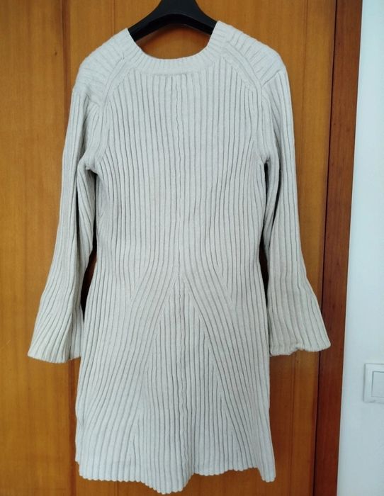 Vestido em malha canelada - Tam L - H&M