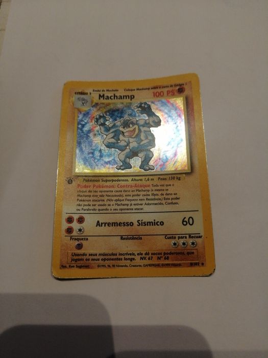 Carta pokemon machamp 1° edição