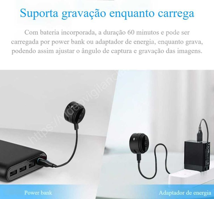 Micro Câmara ‼️ FullHD ‼️ S/Fios ‼️ WiFi ‼️ Visão Noturna ‼️ Microfone