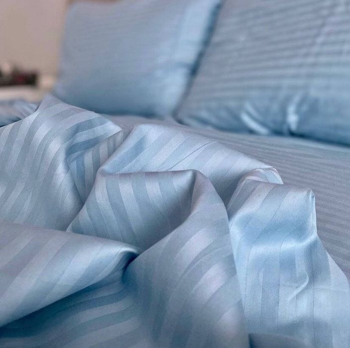 Простирадло підковдра набір.підодіяльник.пр.на резинці.страйп сатин.