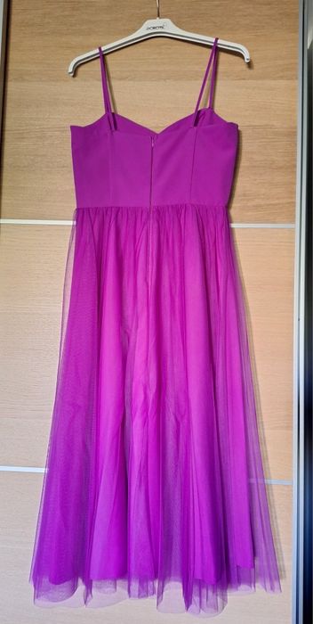 Sukienka midi magenta
