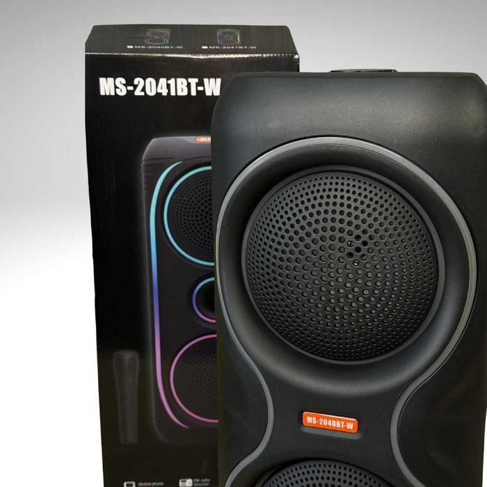 Bluetooth колонка чемодан 50Вт с микрофоном RGB-подсветкой