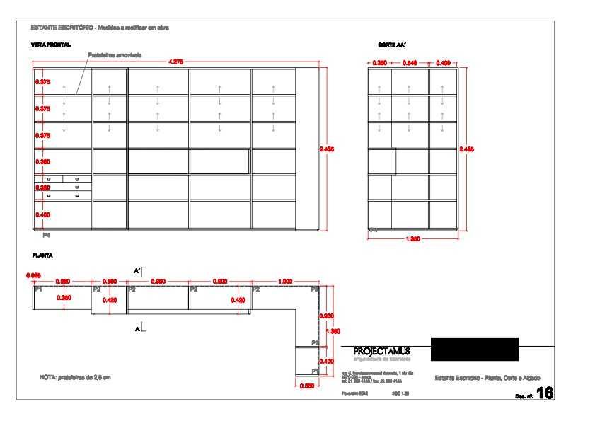 Estante grande em L em MDF lacado, design único por arquitecto
