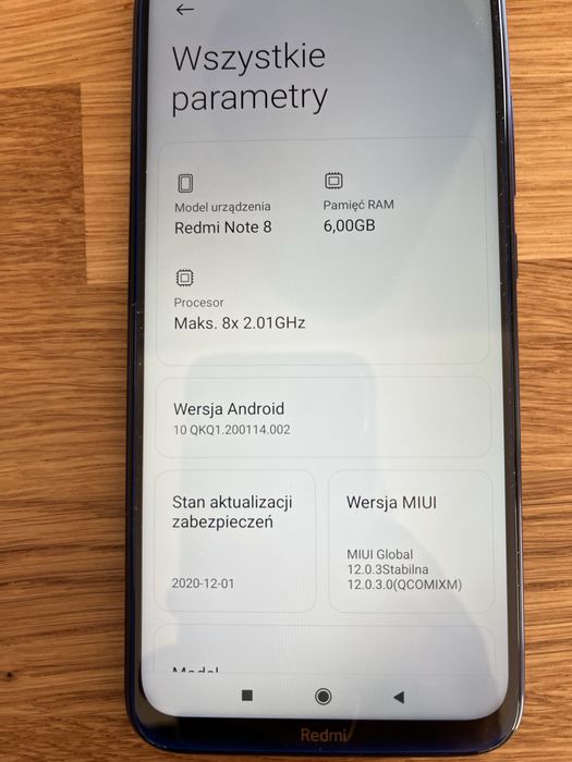 Redmi 8 note smartphone