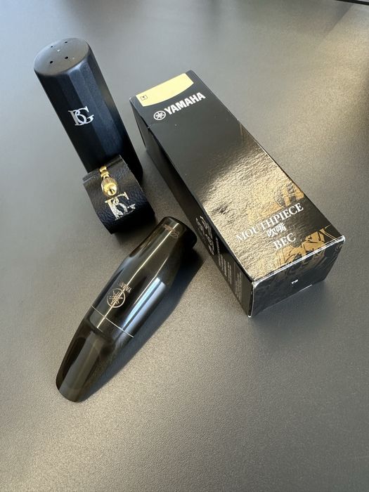 Ustnik Saksofonu Tenor tenorowego Yamaha 4CM Custom + Skórzana ligatura BG (4C) YTS-280 YTS-480 YTS-32 YTS-62 Vandoren TL3 TL4