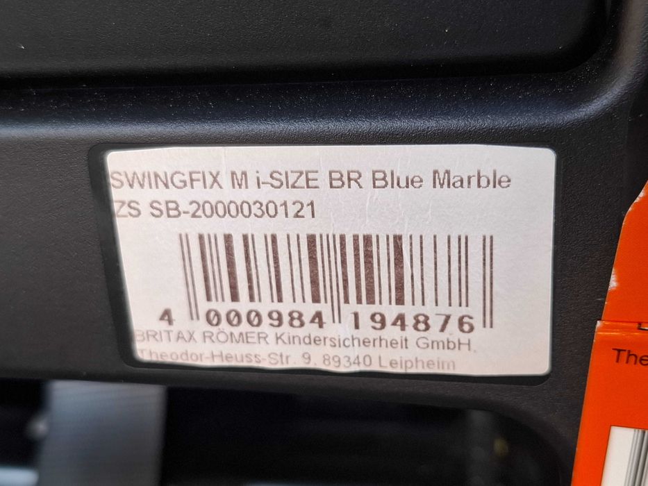 Fotelik obrotowy Britax Römer Swingfix M I-Size BR Blue Marble  [61-105 cm]