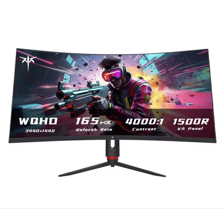 Monitor KTC 34” Ultrawide Gaming 165Hz WQHD (3440x1440) Zakrzywiony