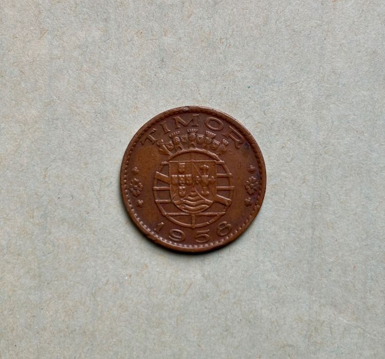 Moeda de 30 Trinta Centavos Colónia de Timor República Portuguesa 1958