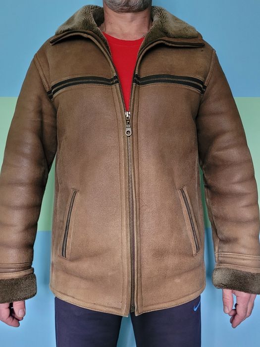 Куртка кожаная, теплая.