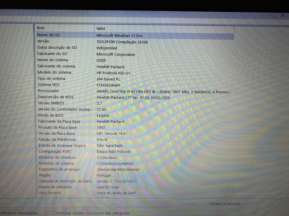 Portatil Hp Probook g1 650