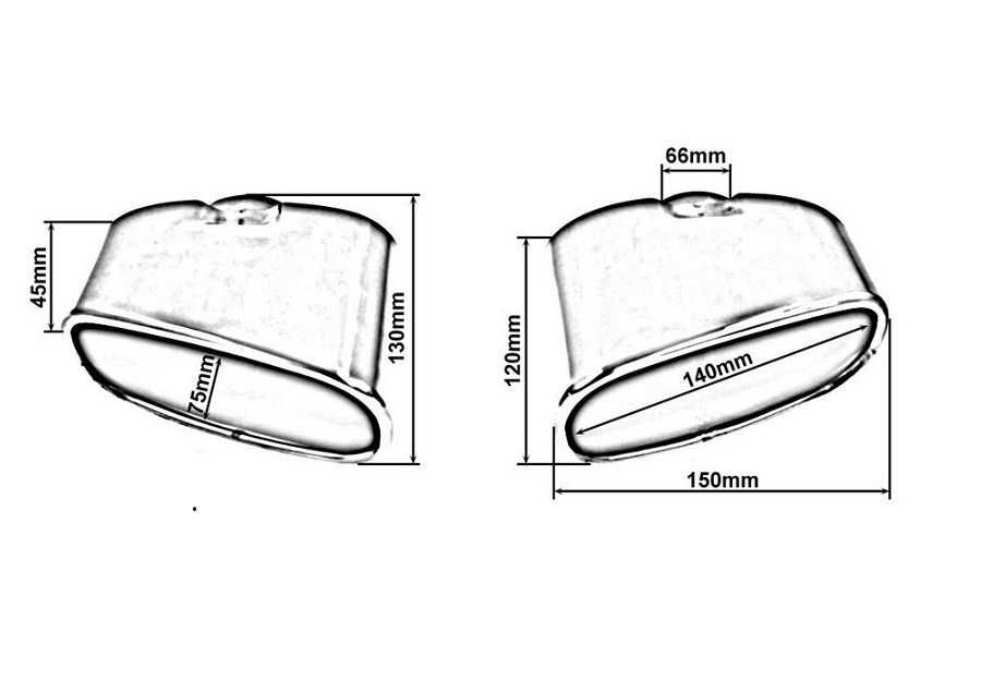 Насадки (наконечники) глушителя для BMW X5 E70 (2006-2013)
