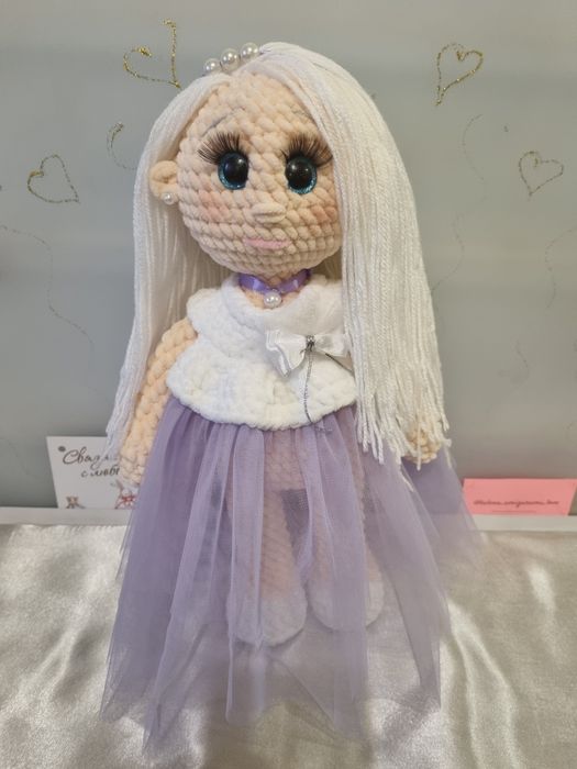 Кукла вязаная ручной работы - мягкая игрушка