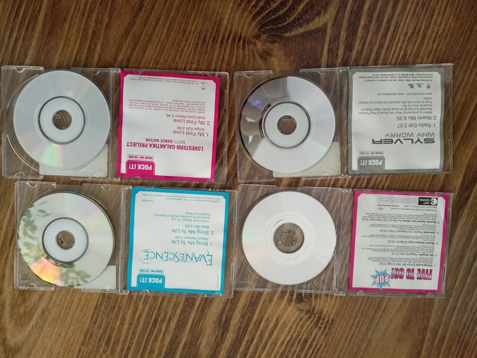Mini CD oryginalne z muzyką i mini dvd -r Sony