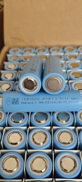 Акумулятор 18650 Ampace jp30 3000mAh 36A опір 3mOm високотоковий для перепаковки АКБ інструменту