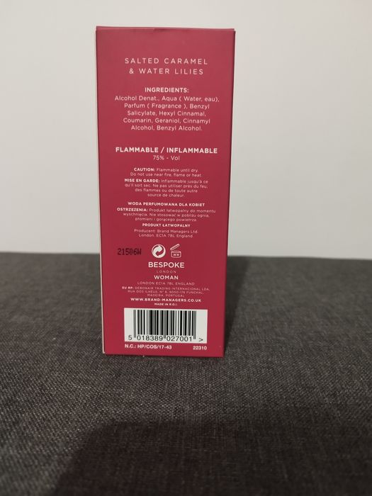 BESPOKE Salted Carmel&Water Lilies Woda Perfumowana EDP 100 ml