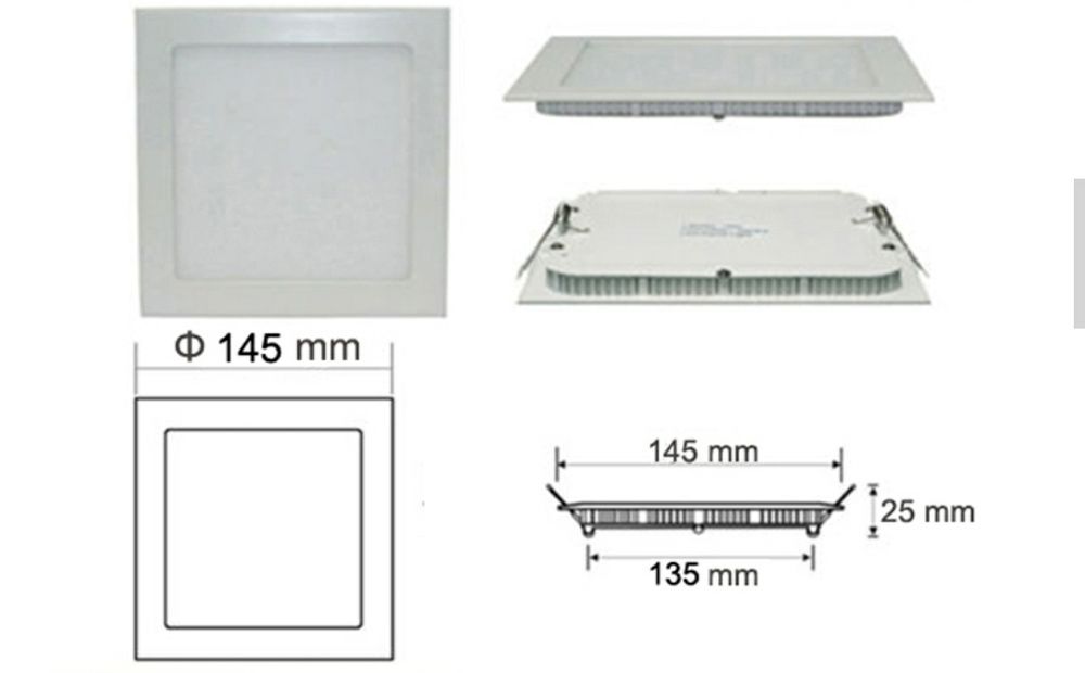 6x Downlight led branco