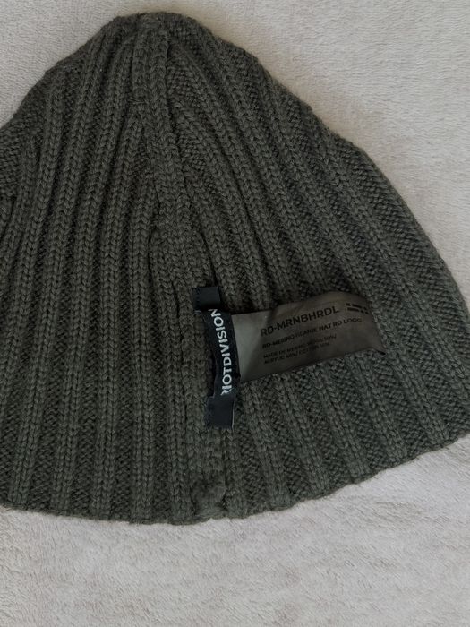 Merino Beanie hat RD logo RD-MRNBHRDL KHAKI
