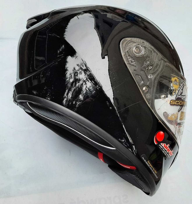XXL 63-64cm KASK MOTOCYKLOWY SCORPION EXO-1400 AIR czarny połysk