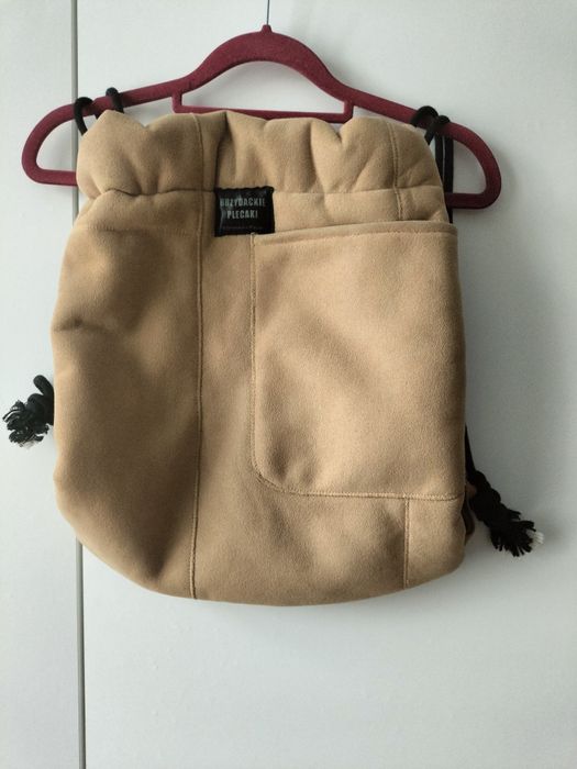 Worek handmade zamsz
