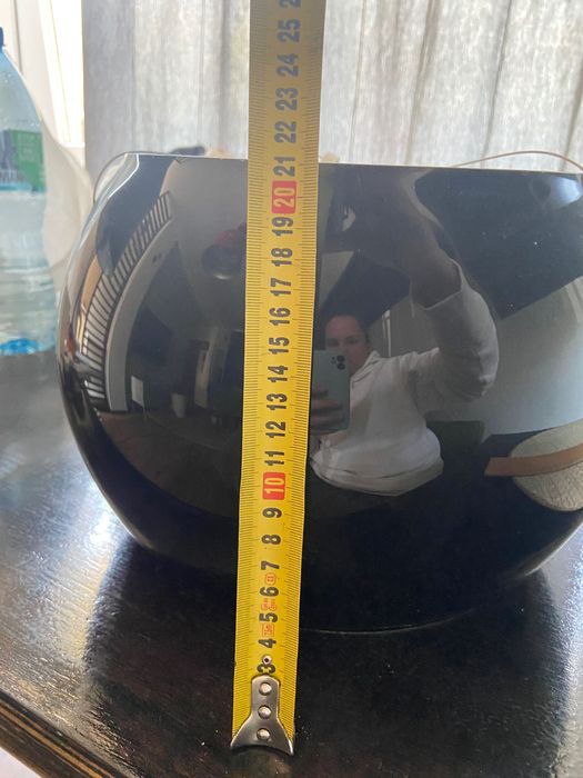 Lampa sufitowa wisząca czarne szkło