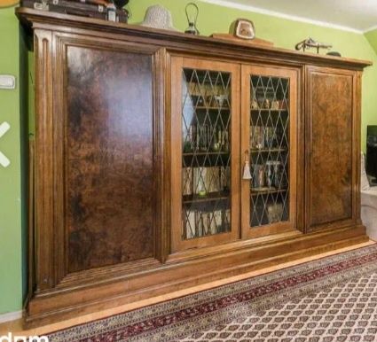 Sprzedam meble antyki Gabinet biurko dwustronne i bibliotekę drewniane