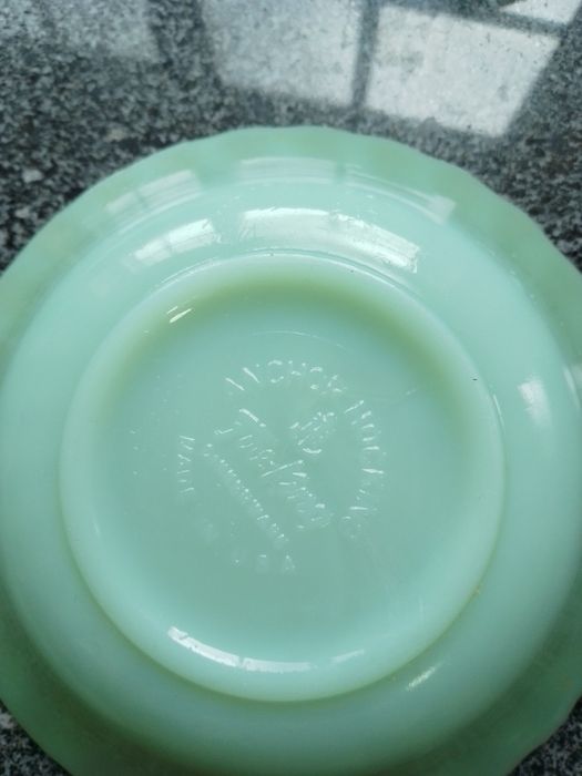 Peças para chá de vidro verde anchor