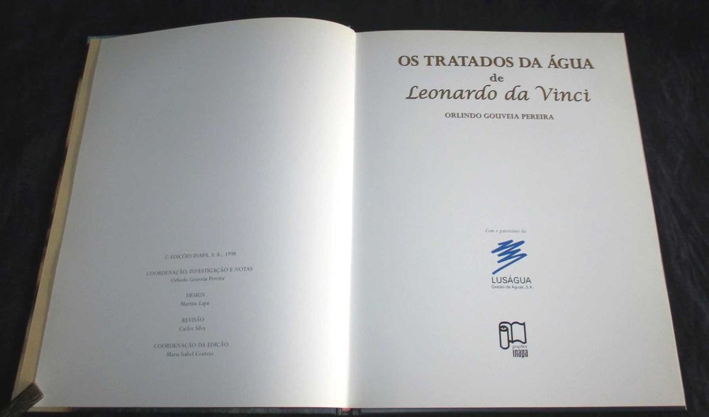 Livro Tratados da Água de Leonardo Da Vinci Numerado