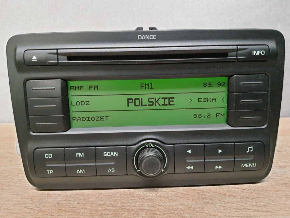 Radio samochodowe Skoda DANCE +kod CD z MP3 AUX Fabia II Roomster Yeti