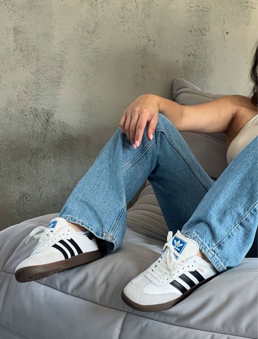 Жіночі кросівки Adidas Samba White/Black