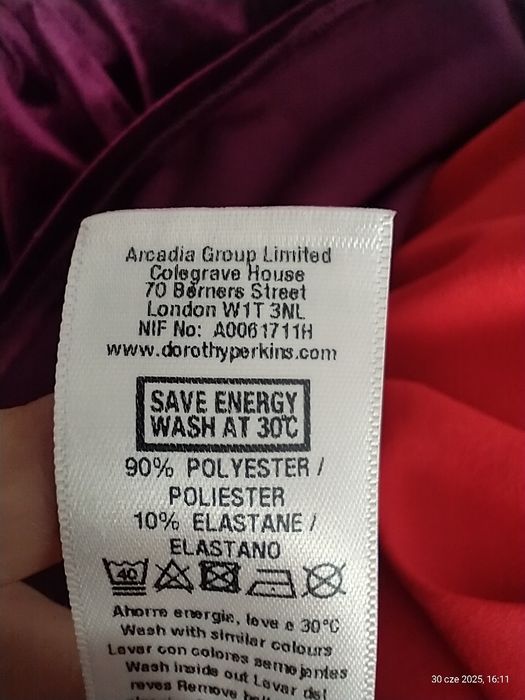 Sukienka piękny fioletowo-bordowy kolor 42