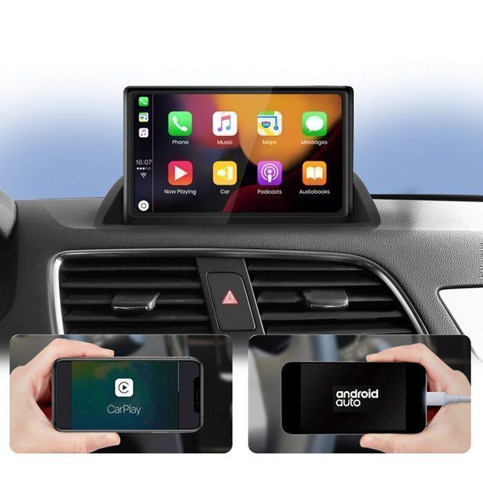 Audi Q3 2012–2018 – Radio Android 15 8” CarPlay Android Auto 4GB/64GB GPS Nawigacja Stacja Multimedialna WiFi Bluetooth DSP 4G LTE PL