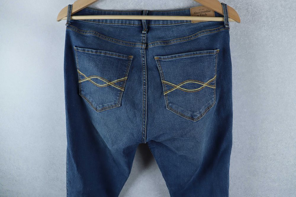 Abercrombie&Fitch damskie spodnie jeansy rurki stretch ankle jean skinny fit M L 38 40